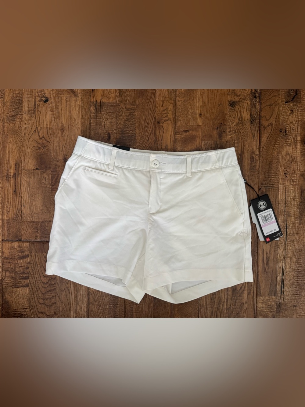 NWT Under Armour Golf Shorts White 4" Women's Size 6 C